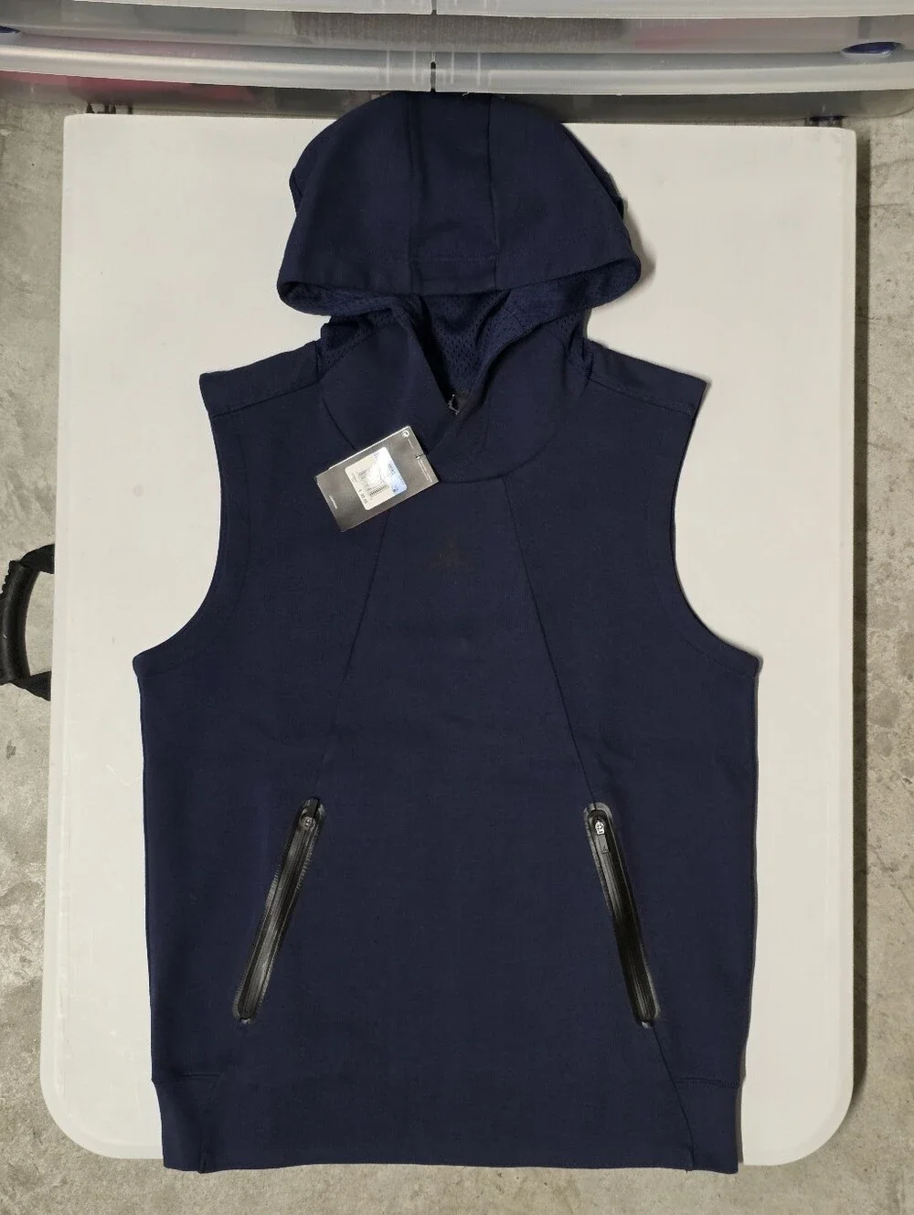 Jordan Jumpman Men's Blue Fleece Sleeveless Pullover Hoodie w/ Pockets Size M